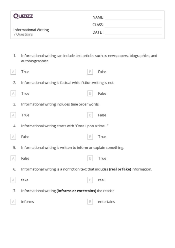 Worksheet image showcasing techniques for developing a unique voice in informational writing Crafting Voice in Informational Writing worksheet for sixth graders to enhance their writing skills