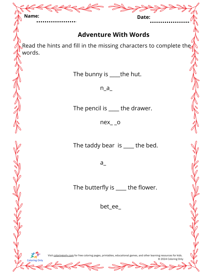 Crazy Stories Camping Adventure Fractions Worksheet 23 Third grade student filling out a Crazy Stories Camping Adventure worksheet about fractions