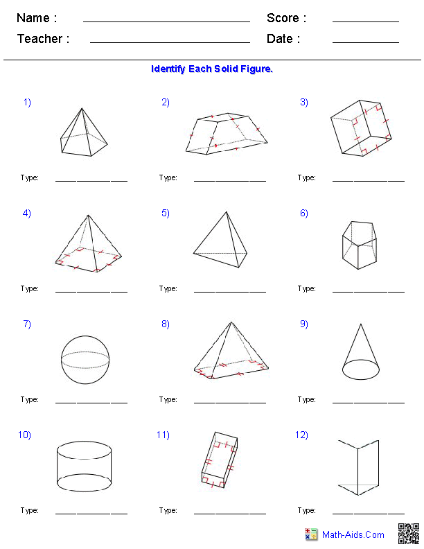Worksheet illustrating how to create shapes and calculate the volume of rectangular prisms for fifth graders