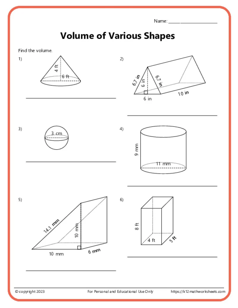 Worksheet illustrating how to create shapes and calculate the volume of rectangular prisms for fifth graders