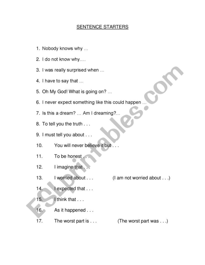 Physical Science worksheet for Third Grade Creative Sentence Starters worksheet designed for third graders to enhance storytelling skills. Boost imagination with engaging prompts for physical science topics.