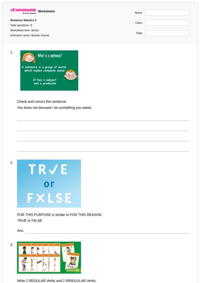 Engaging prompts to inspire creativity in young writers, image 23 Creative Sentence Starters worksheet for third graders to enhance storytelling skills