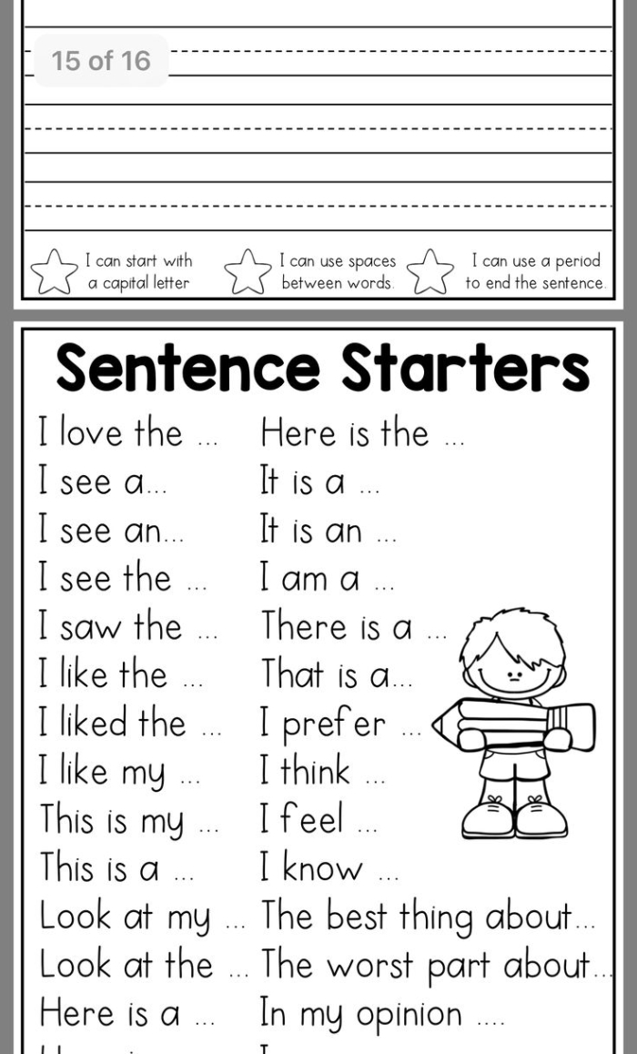 Engaging prompts to inspire creativity in young learners Creative Sentence Starters worksheet for third graders to enhance storytelling skills