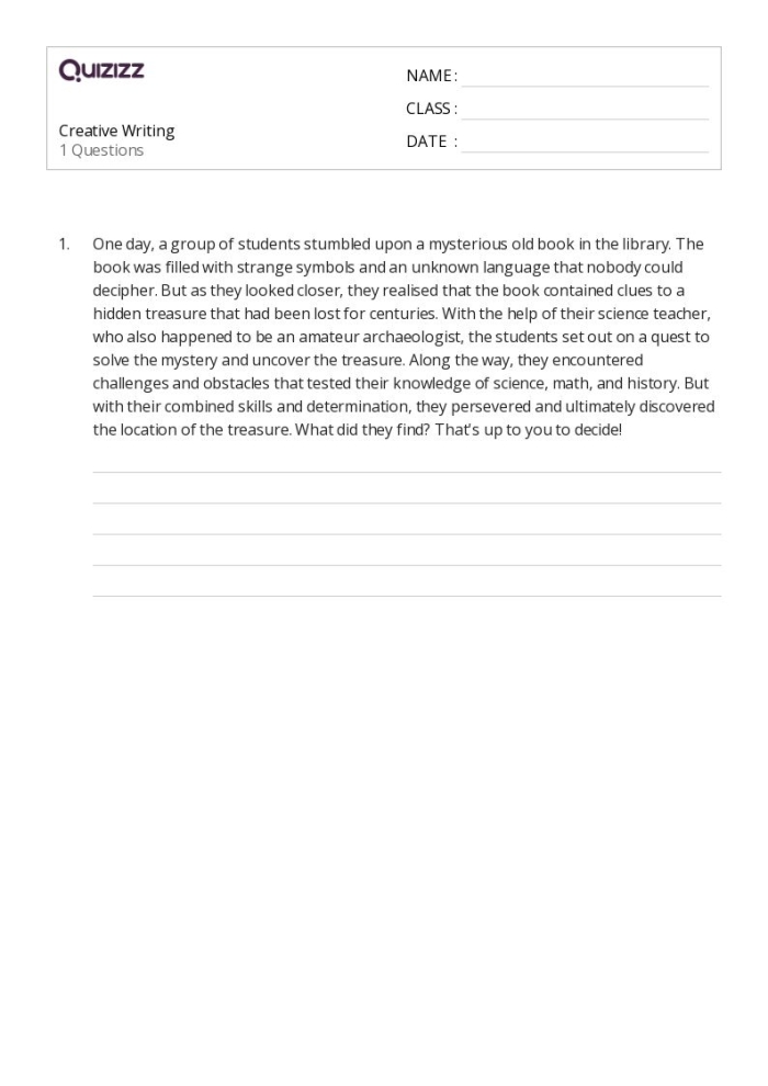 Third grade creative writing worksheet featuring an imaginative Easter egg drawing prompt