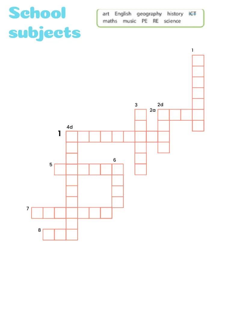 English Language Arts worksheet for Kindergarten Colorful crossword puzzle worksheet for kindergarten students to enhance spelling and vocabulary skills. Engaging "Crossword on the Go!" activity for young learners in English Language Arts.