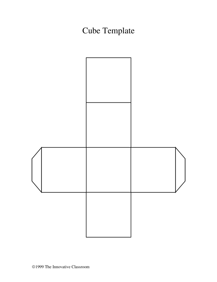 Second grade student using scissors to cut out a geometric cube net from a paper worksheet