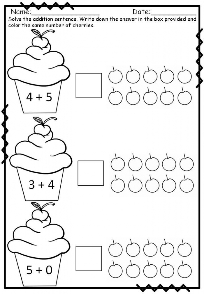 Colorful cupcake illustrations helping first graders learn subtraction facts