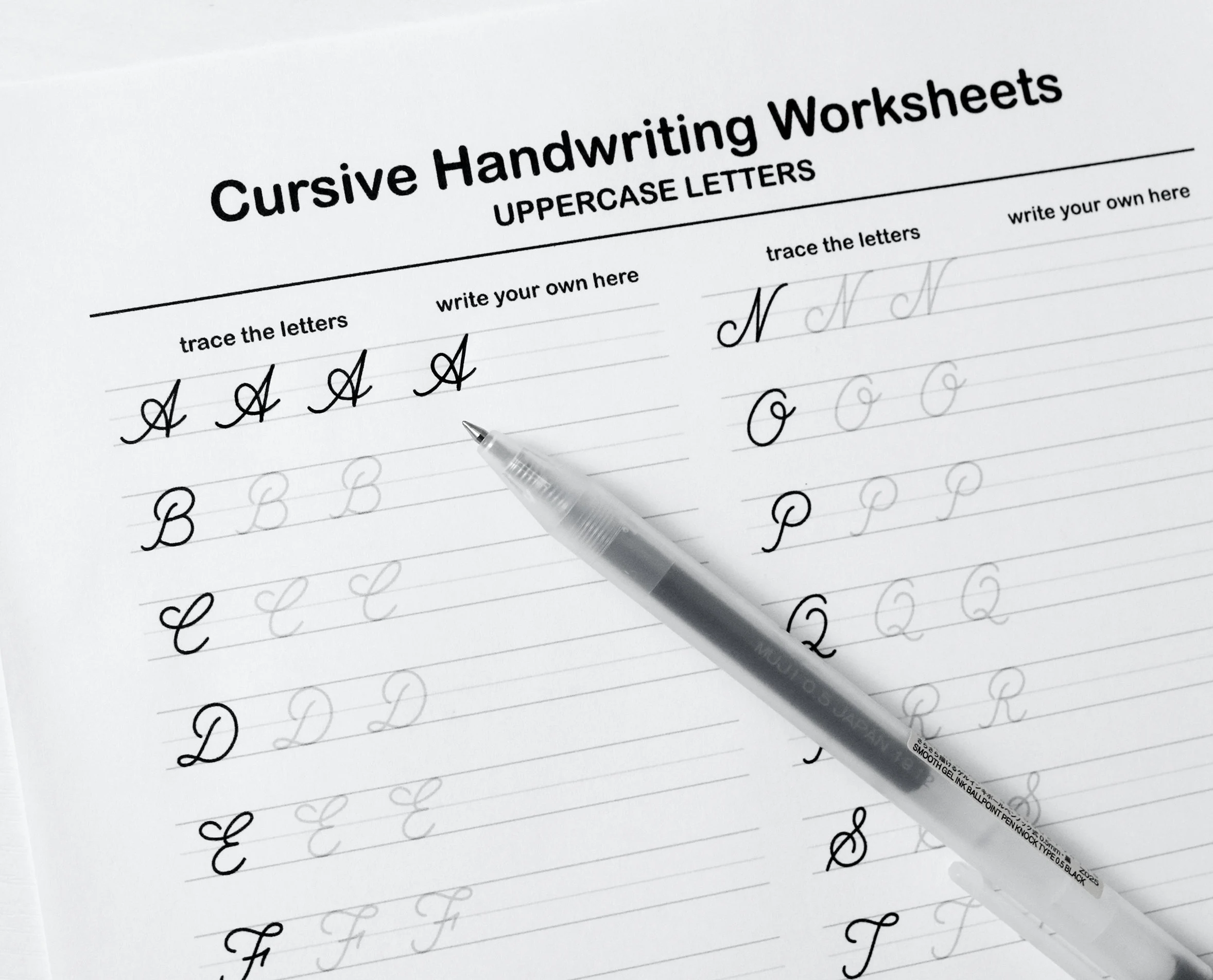 Third grade cursive A penmanship practice worksheet for students