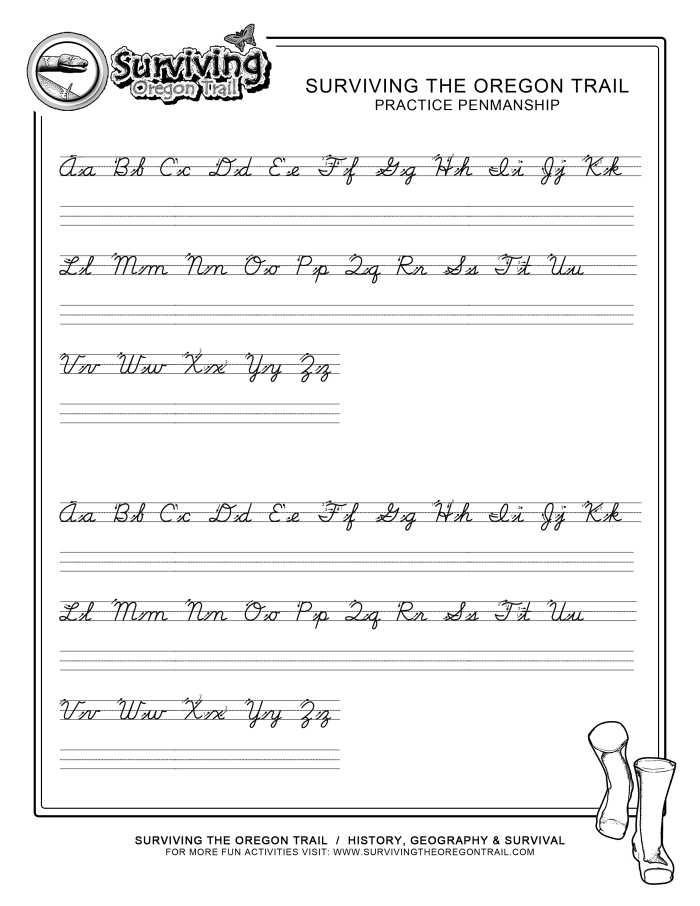 Third grade cursive A worksheet to help students practice perfect penmanship 19