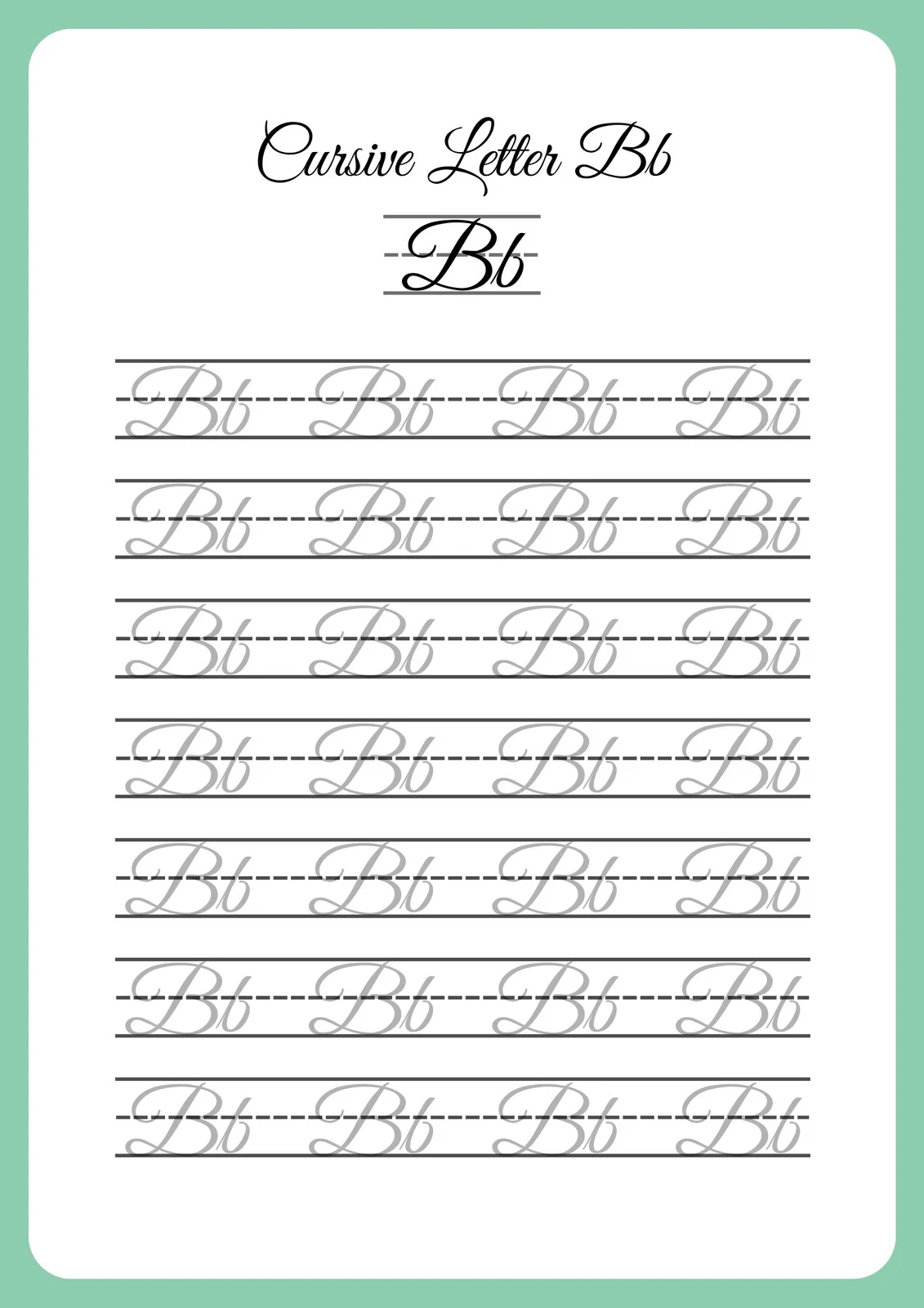 Third grade cursive A penmanship practice worksheet for algebra students