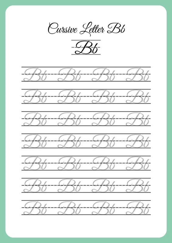 Cursive A worksheet designed for practicing perfect penmanship in third grade algebra