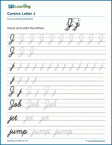 Third grade cursive A penmanship practice worksheet for algebra students