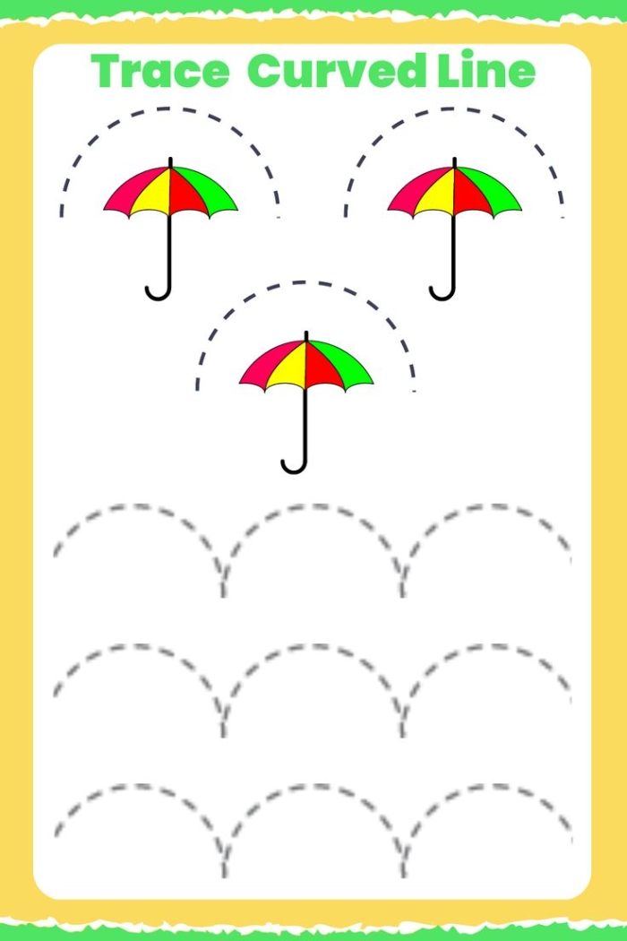 Pre-K students trace curved lines to match shapes with everyday objects in this shape recognition activity