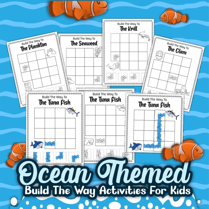 Interactive ocean habitat activity for Pre-K students to explore life science concepts Colorful cut-and-paste ocean worksheet for preschoolers to create a vibrant underwater habitat