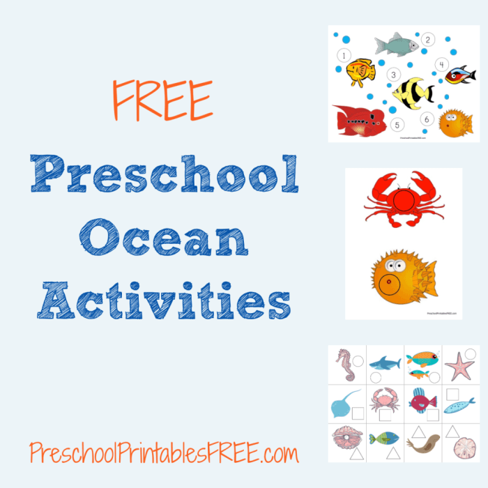 Creative ocean-themed activity for Pre-K children Colorful cut-and-paste ocean habitat worksheet for preschoolers