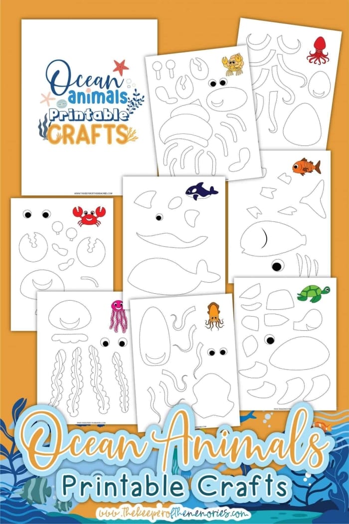 Creative ocean-themed activity for early childhood learning Colorful cut-and-paste ocean habitat worksheet for preschoolers