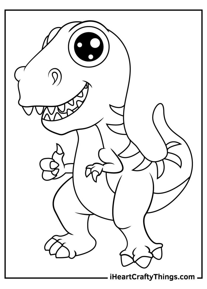 Adorable dinosaur taking a break to munch on leaves in a fun coloring activity Cute dinosaur enjoying a snack of healthy leaves on a coloring page worksheet