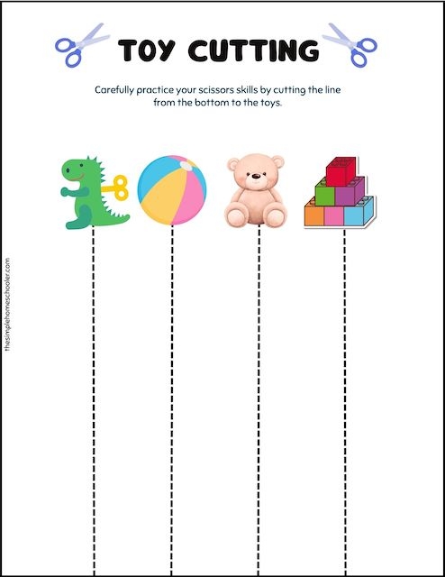 Prekindergarten kids engage in cutting and coloring grass for bugs in this fun worksheet