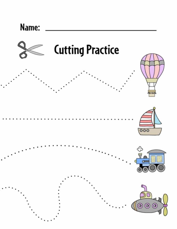 Kids engage in cutting and coloring grass for bugs on this Pre-K worksheet. Creative arts and crafts activity for the "Cutting Lines: What's in the Grass?" worksheet.