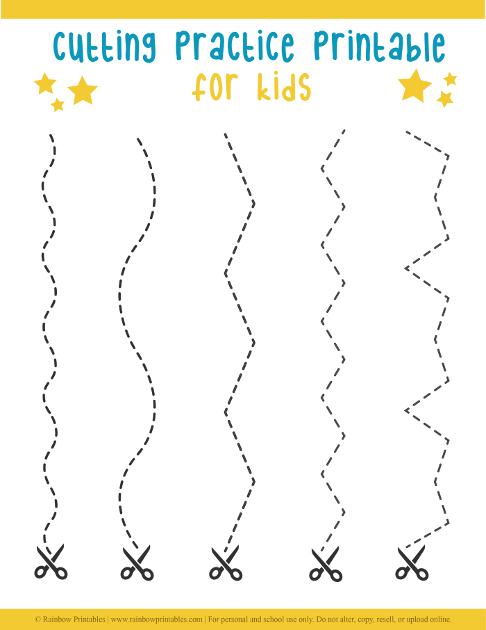 Colorful worksheet for kids featuring cutting and coloring activities to create grass for bugs in a Pre-K arts and crafts project. Cutting Lines: What's in the Grass? worksheet for preschoolers to develop fine motor skills.