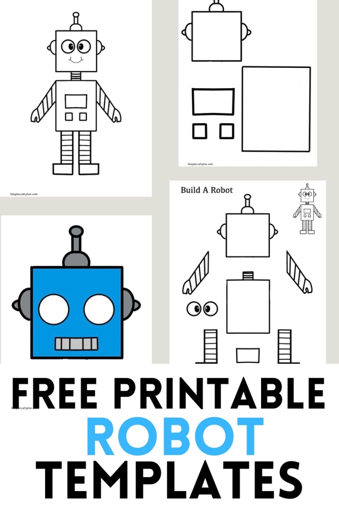 Build a Robot worksheet for Pre-K students focusing on shape recognition and fine motor skills Kids engaging with the Cutting Squares and Rectangles worksheet to create a colorful robot