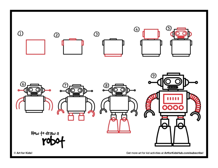 Engaging Cutting Squares and Rectangles: Build a Robot activity for young learners Colorful prekindergarten worksheet featuring a robot made from cut squares and rectangles
