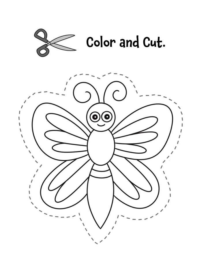 Cutting Triangles: Build a House worksheet for Pre-K kids Children's worksheet for building a house using triangle shapes to enhance cutting skills