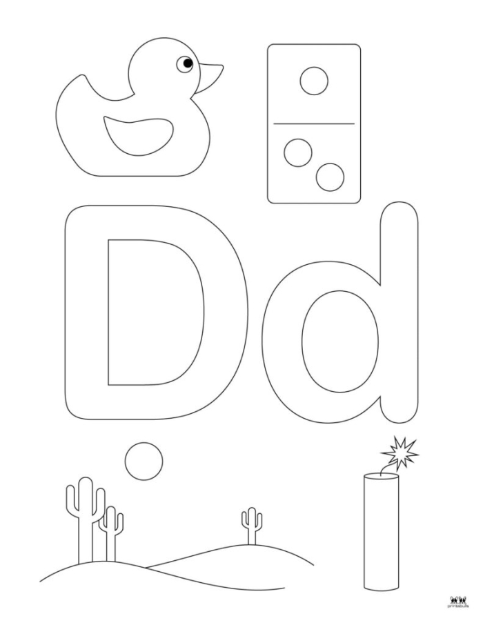 D Is For Letter D Alphabet Practice Worksheet for Pre-K Students 9 Preschooler working on a D Is For alphabet worksheet with letter tracing and coloring activities