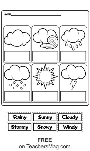 Pre-K student filling out a daily weather tracking chart worksheet for Earth and Space Science