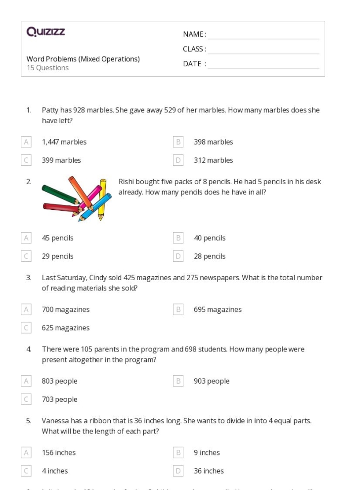 Sweet Sprouts Decimal Operations Word Problems Worksheet 10 Sixth grade students solving decimal operations word problems on the Sweet Sprouts math worksheet