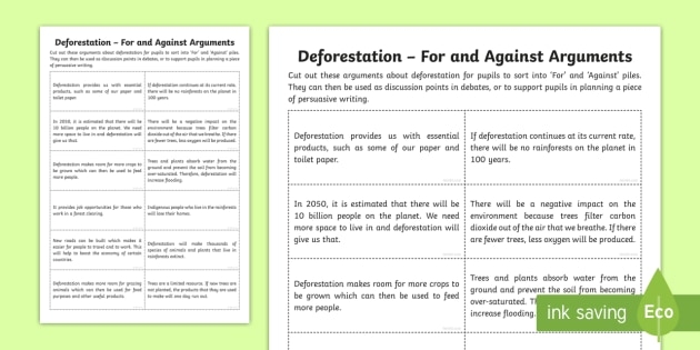 Human Impact: Deforestation Worksheet for Sixth Graders Graphic organizer illustrating the effects of deforestation on ecosystems