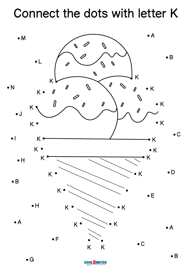 Fun connect the dots activity featuring the alphabet with a dinosaur design Dinosaur-themed ABC connect the dots worksheet for Pre-K alphabet practice