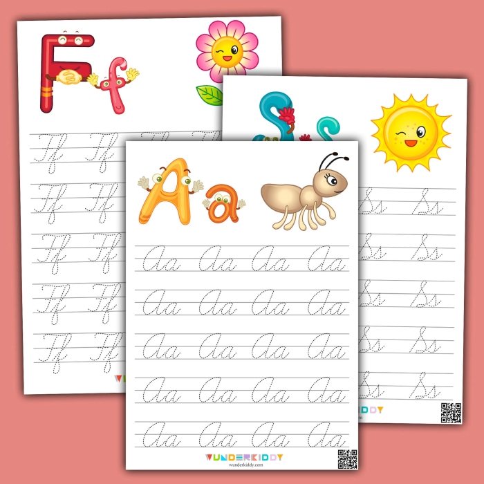 Letter sequence dinosaur connect the dots learning page 24 Pre-K worksheet featuring a dinosaur dot to dot activity where children connect letters from A to Z