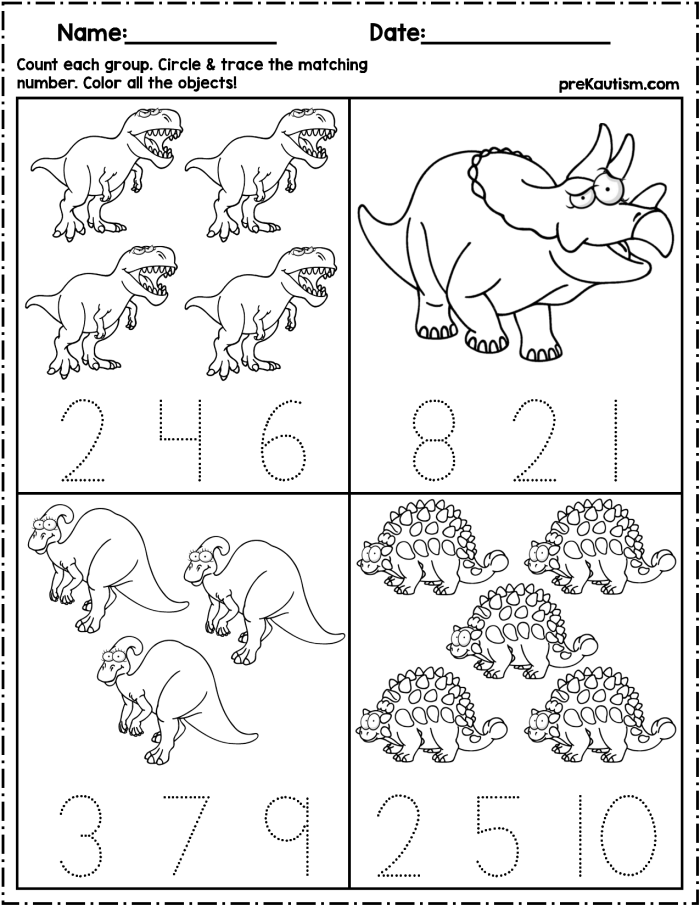 Algebra Color by Number Dinosaur Worksheet 25 Kindergarten student coloring a prehistoric dinosaur by matching numbers to colors on a worksheet