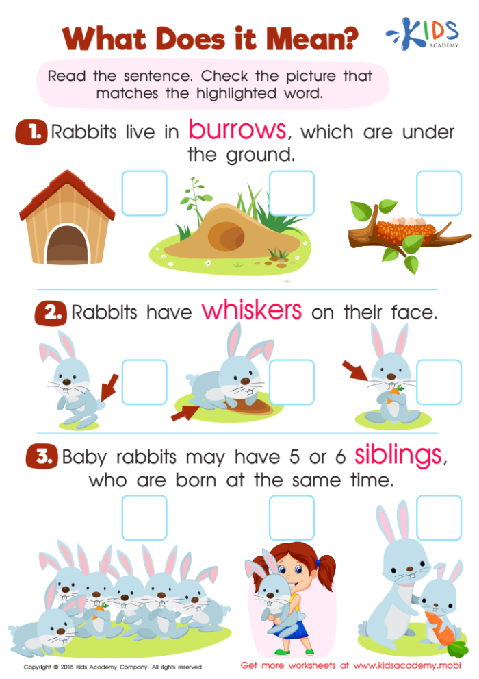 Directional Clues Pre-K Vocabulary Assessment Activity A colorful worksheet showing directional arrows and positional vocabulary words for young learners to identify left, right, up, and down movements