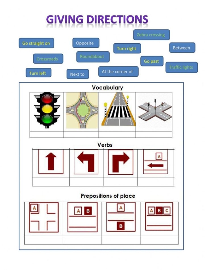 Directional Clues Worksheet Number 19 Vocabulary Assessment for Pre-K Students Pre-K worksheet featuring directional clues to help students practice identifying left right up and down