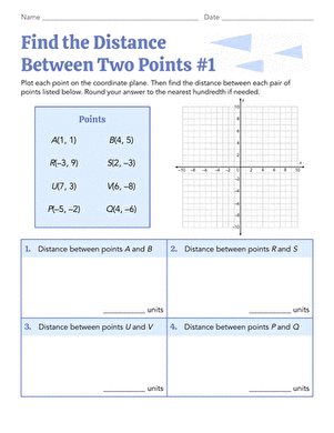 Eighth grade student using the Pythagorean theorem to calculate distance between two points plotted on a coordinate grid