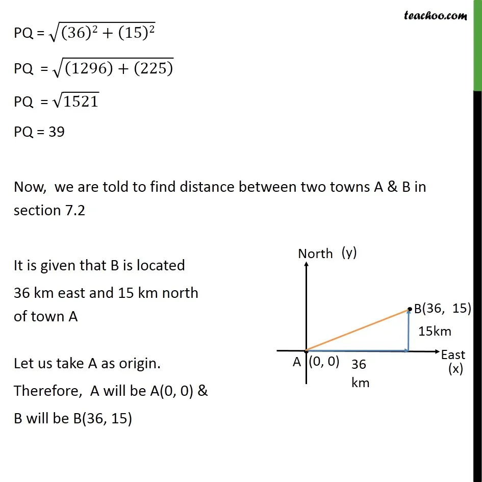 Eighth grade geometry worksheet featuring practice problems for calculating the diagonal distance between two points on a coordinate plane