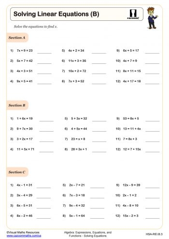 Solve Equations With the Distributive Property Worksheet 18 Eighth grade math worksheet focusing on solving algebraic equations using the distributive property of multiplication