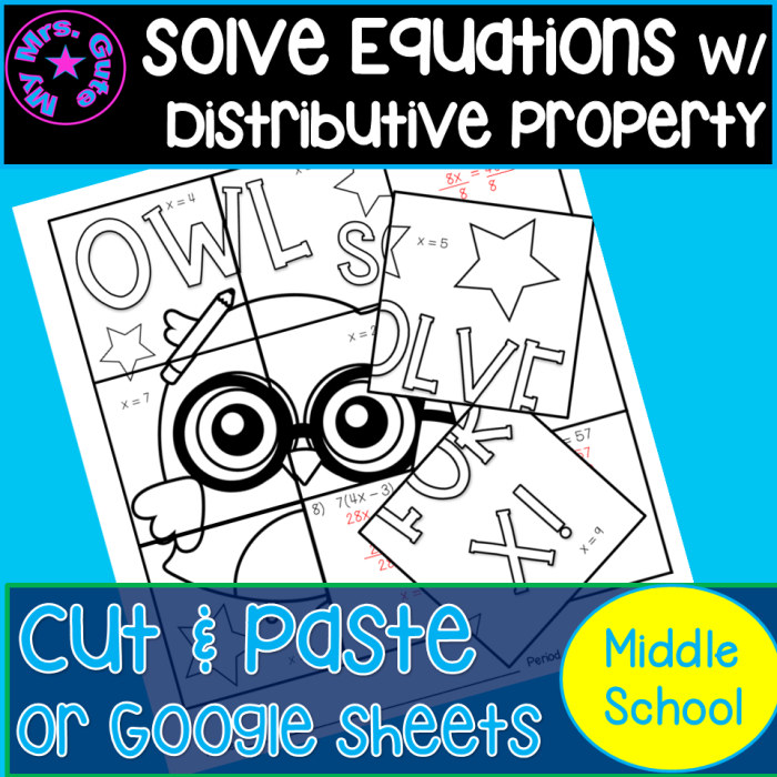 Distributive Property Equation Practice Problem 20 Eighth grade student solving algebraic equations using the distributive property of multiplication