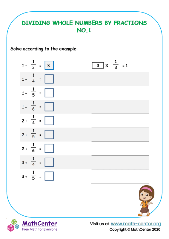 Worksheet featuring nine problems on dividing decimals by whole numbers
