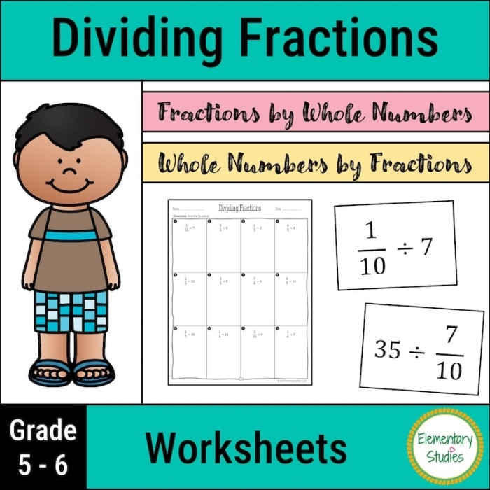 Engaging practice sheet for mastering fraction division skills Worksheet for dividing fractions by whole numbers designed for fifth graders