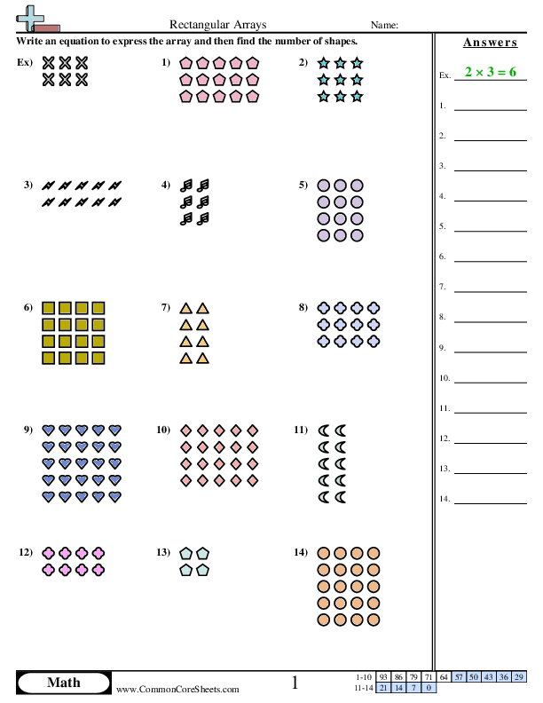 Third grade math worksheet for practicing division using array drawing techniques