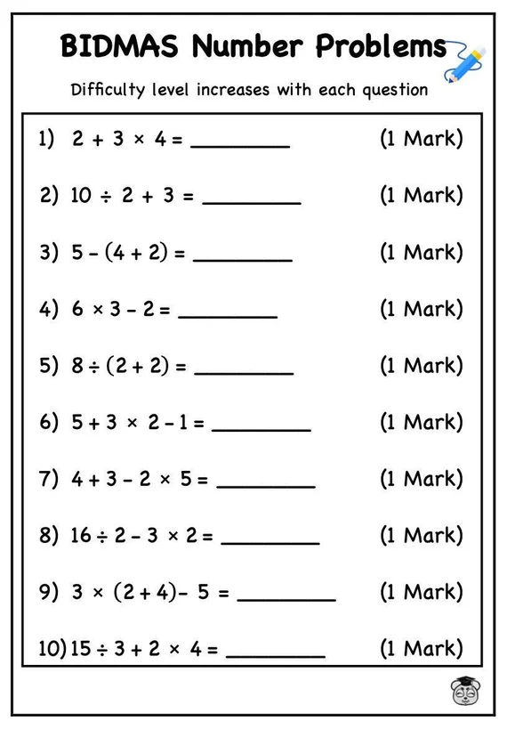 Division Challenge Level 1 worksheet for third graders featuring 20 division problems