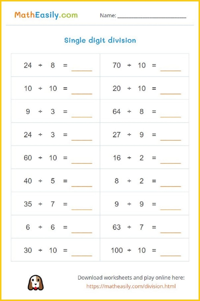 Division Challenge Level 2 worksheet for third graders featuring two-digit divisors and three-digit dividends. Enhance math skills with engaging division problems designed for young learners.