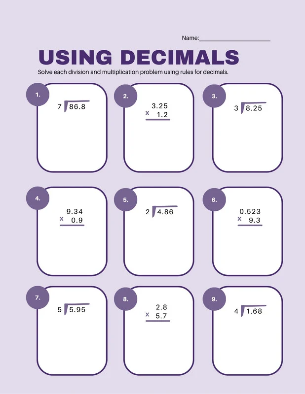 Third grade students solve forty long division equations on this Division Dash practice worksheet