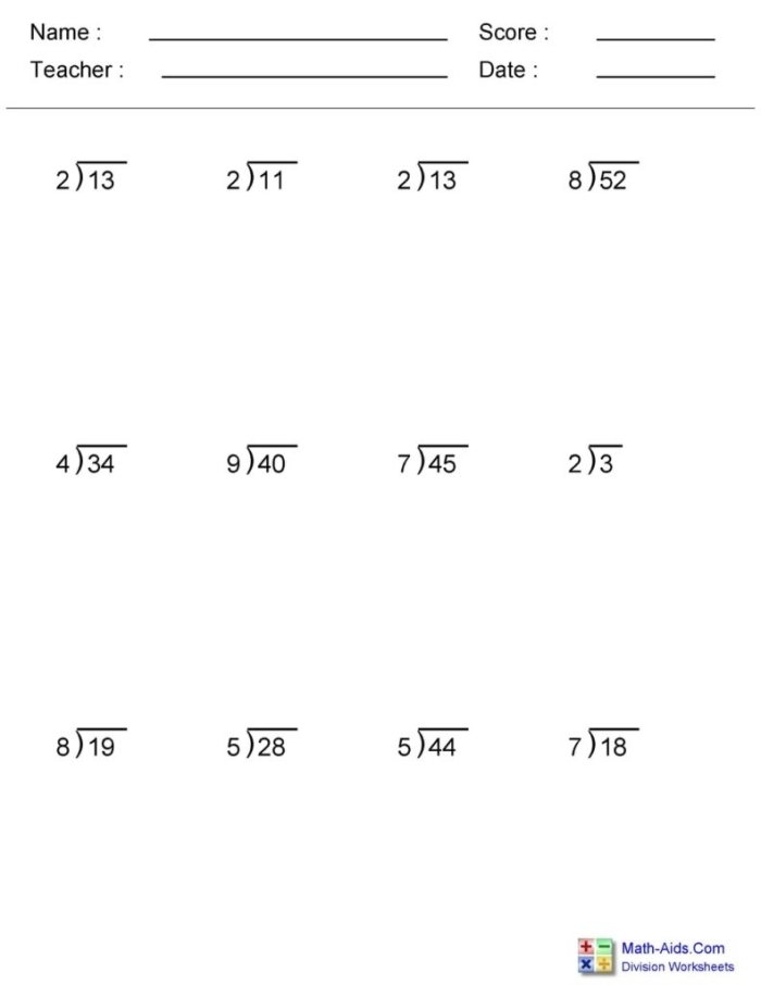 Division Terms Worksheet for 4th Grade Lesson 8 Fourth grade math worksheet explaining the definition of dividend, divisor, and quotient with practice problems