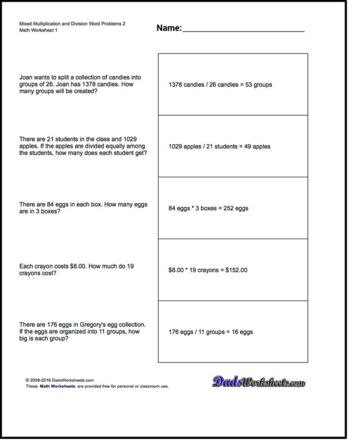 Third grade civics and government division word problems worksheet number sixteen