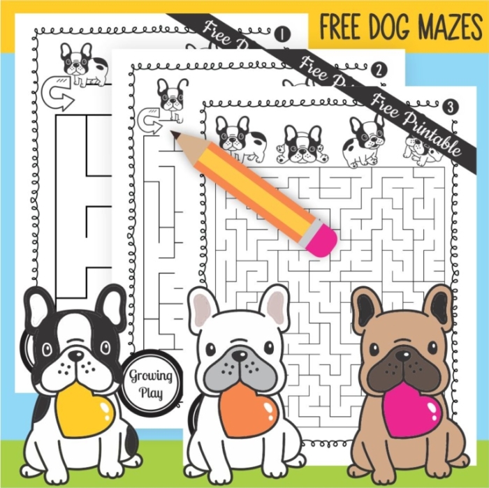 Solve the addition maze to help Buddy the dog find his ball worksheet 20 First grade addition worksheet featuring a maze where a dog searches for his tennis ball