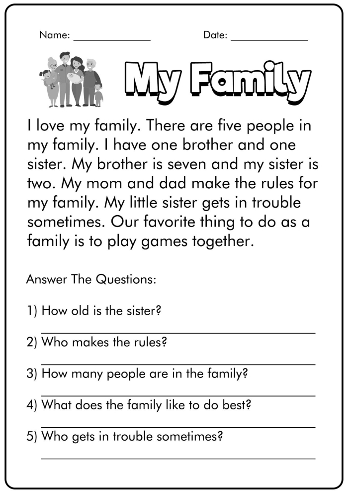 Fourth grade reading comprehension worksheet featuring a passage excerpt from The Story of Dr. Dolittle with comprehension questions for young readers